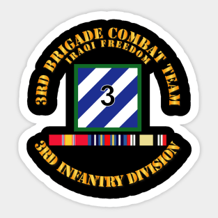 3rd BCT, 3rd ID - OIF w Svc Ribbons Sticker